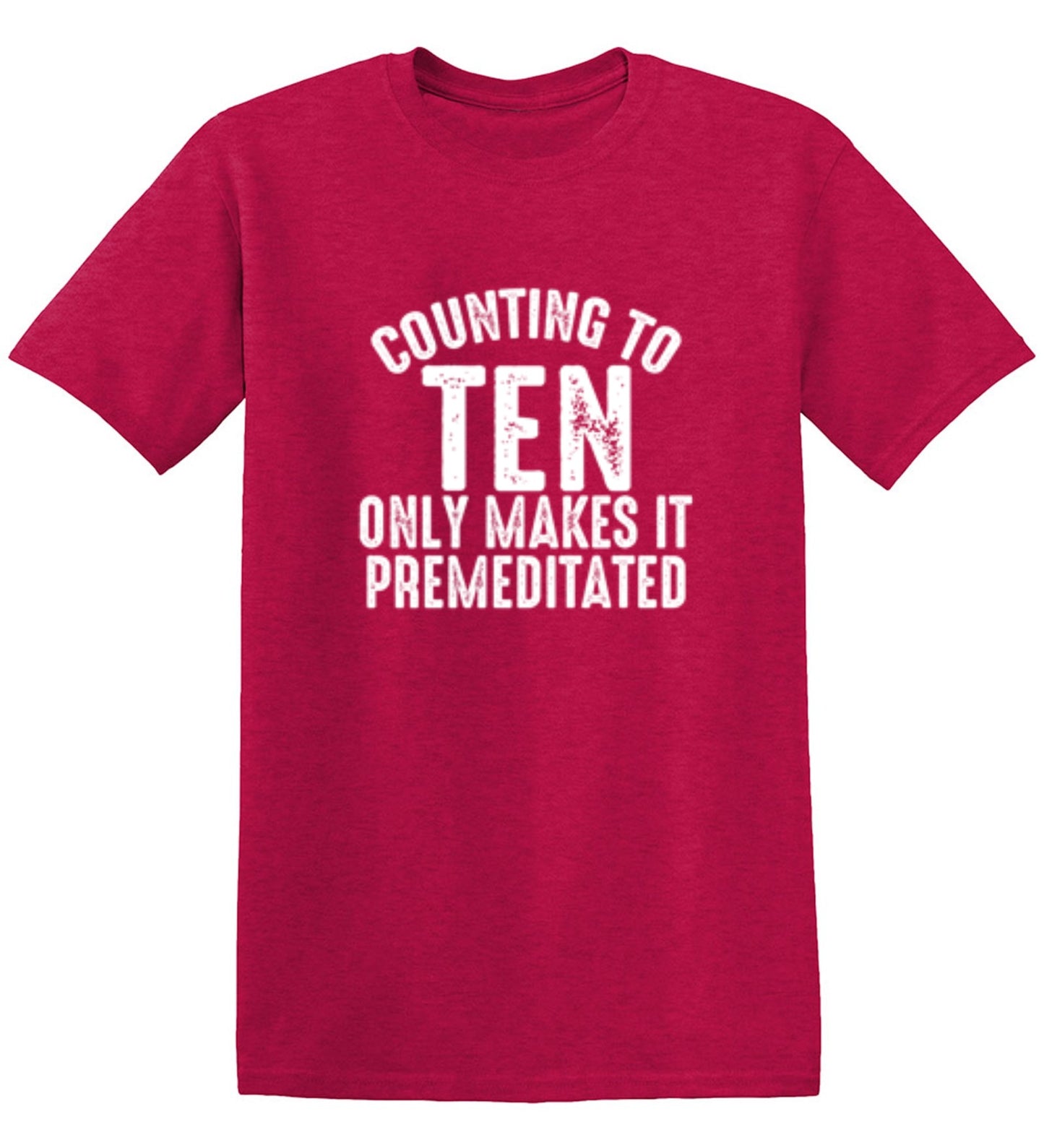 Funny T-Shirts design "Counting To Ten Only Makes It Premeditated T-Shirt"