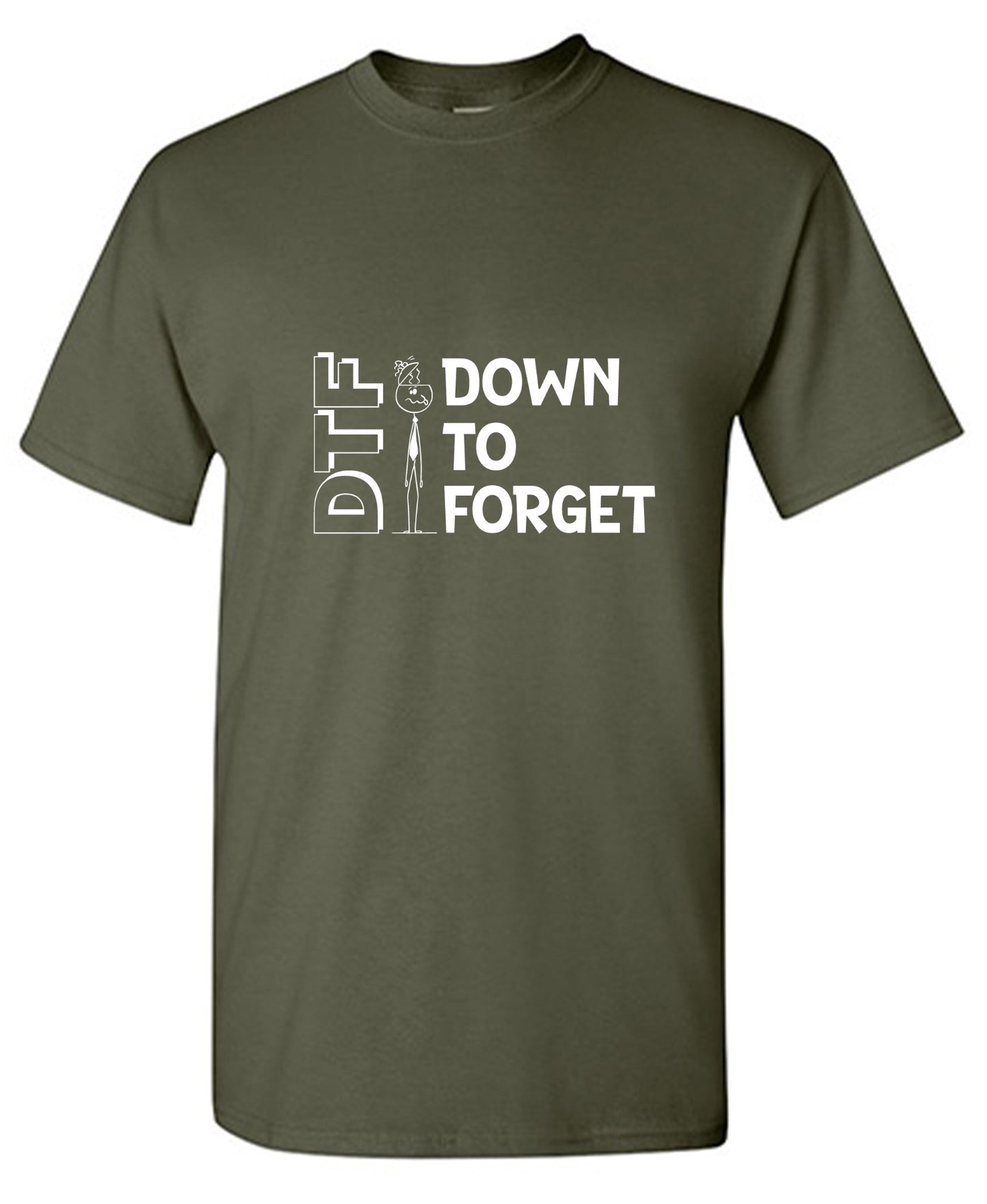Funny T-Shirts design "DTF Down to Forget T-Shirt"