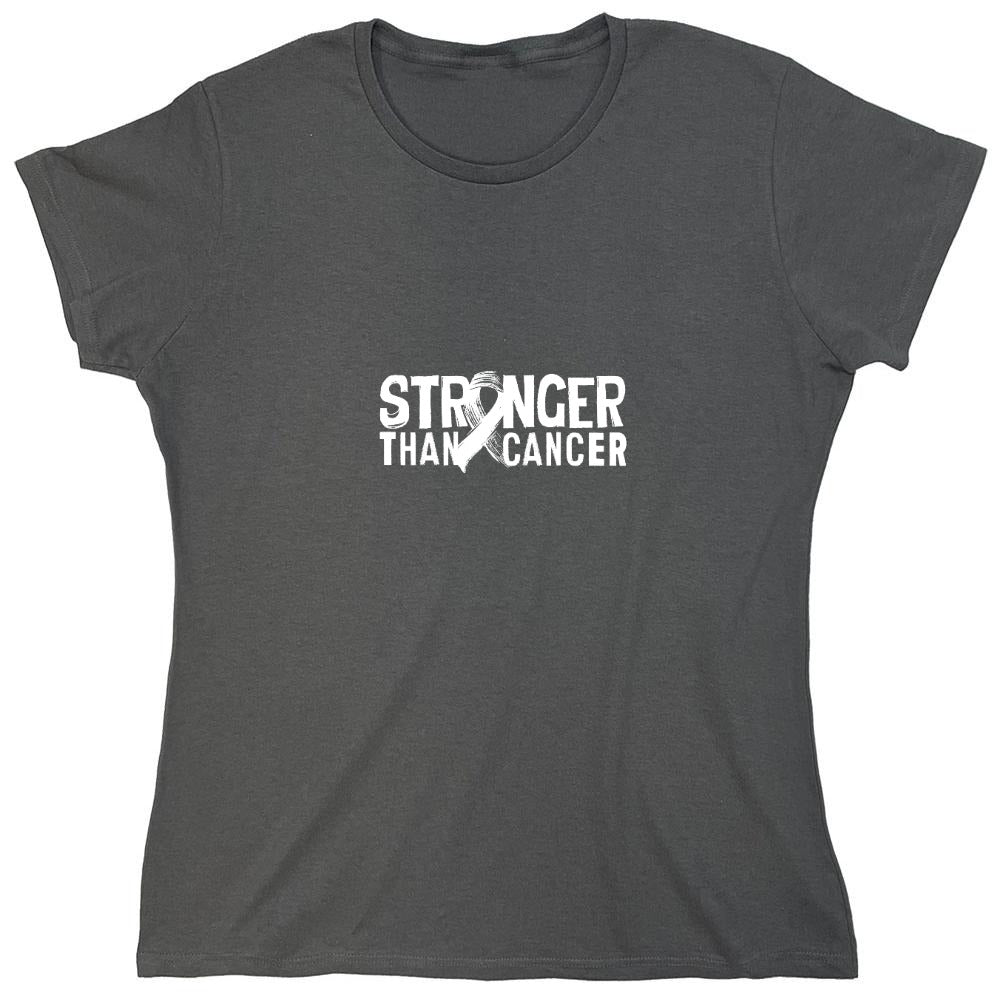 Funny T-Shirts design "Stronger Than Cancer, Mens T-Shirt - Womens"