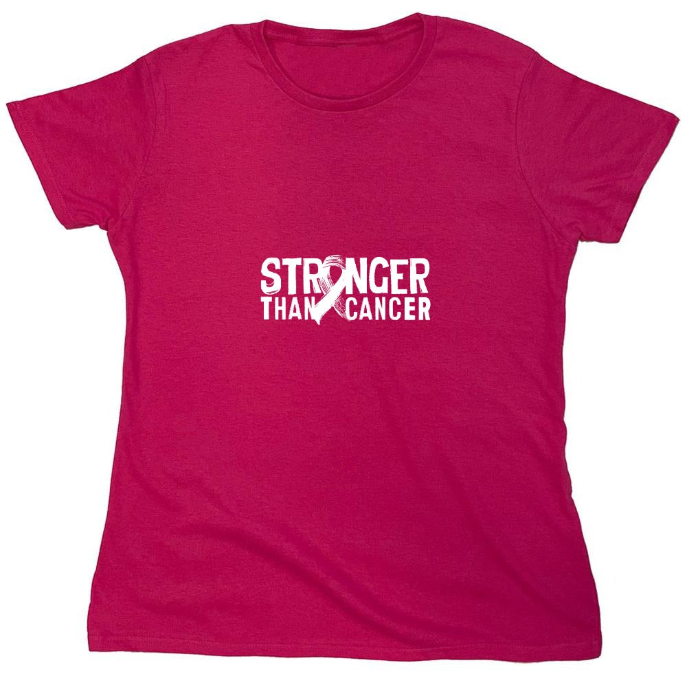 Funny T-Shirts design "Stronger Than Cancer, Mens T-Shirt - Womens"
