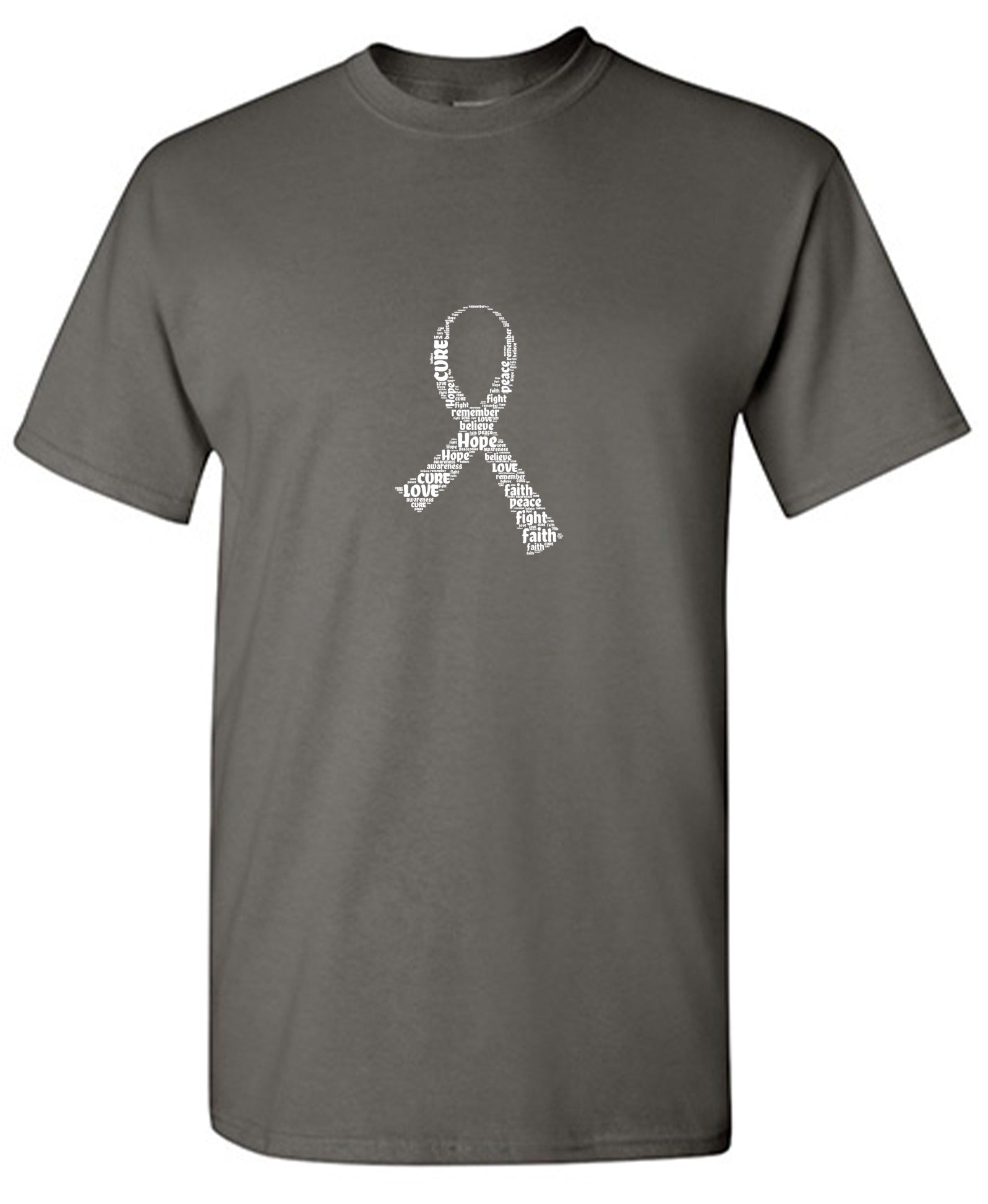 Funny T-Shirts design "Cancer Support Ribbon, Graphic T-Shirt - Ring Spun Tee"