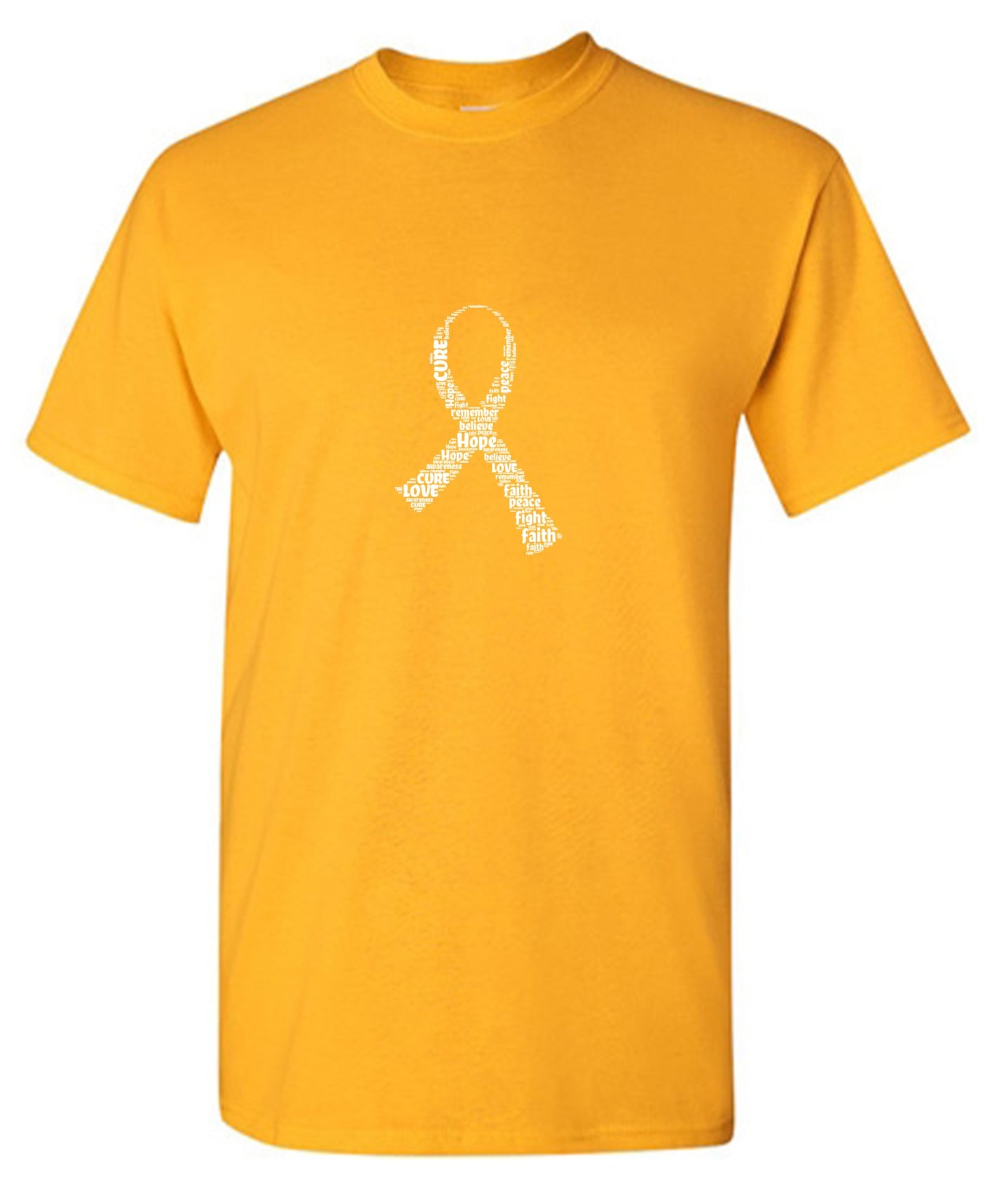 Funny T-Shirts design "Cancer Support Ribbon, Graphic T-Shirt - Ring Spun Tee"