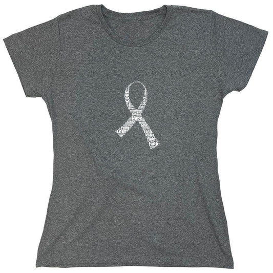 Funny T-Shirts design "Cancer Support Ribbon, Graphic T-Shirt - Womens"