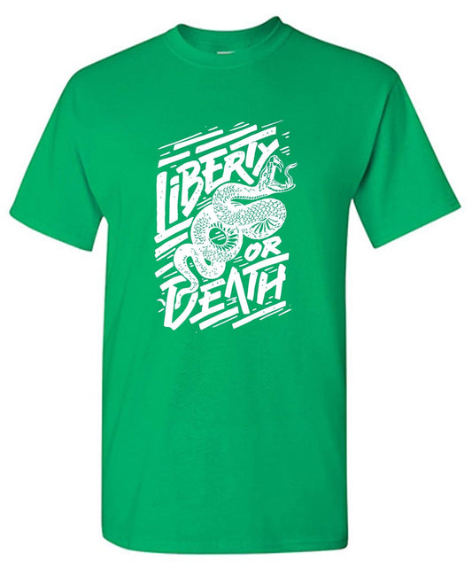 Funny T-Shirts design "Liberty or Death Funny Tee"