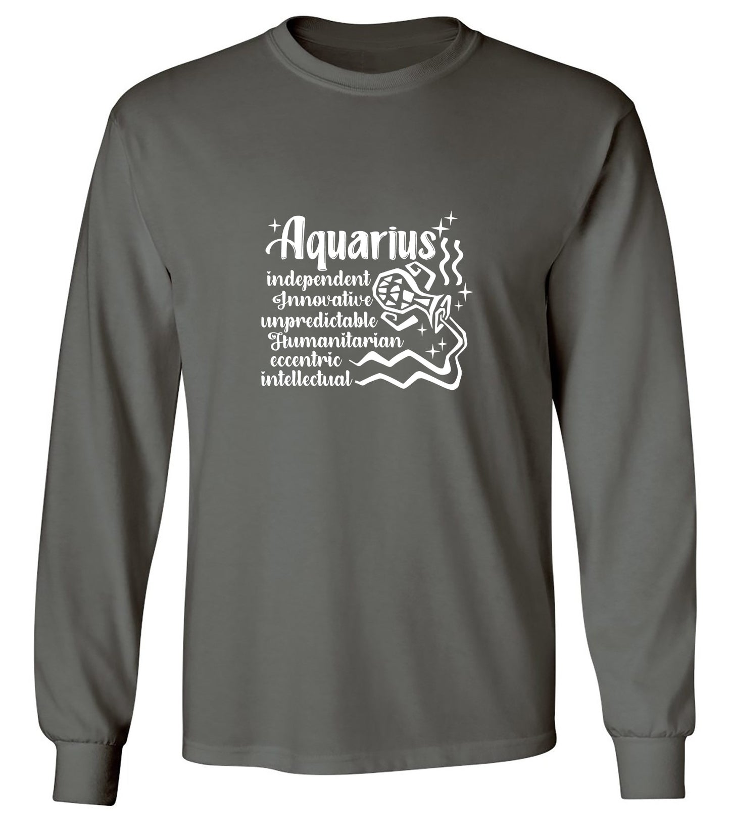Funny T-Shirts design "AQUARIUS T-Shirt - Long Sleeve"