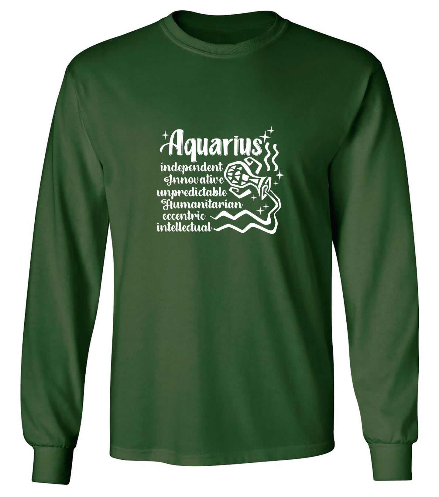 Funny T-Shirts design "AQUARIUS T-Shirt - Long Sleeve"