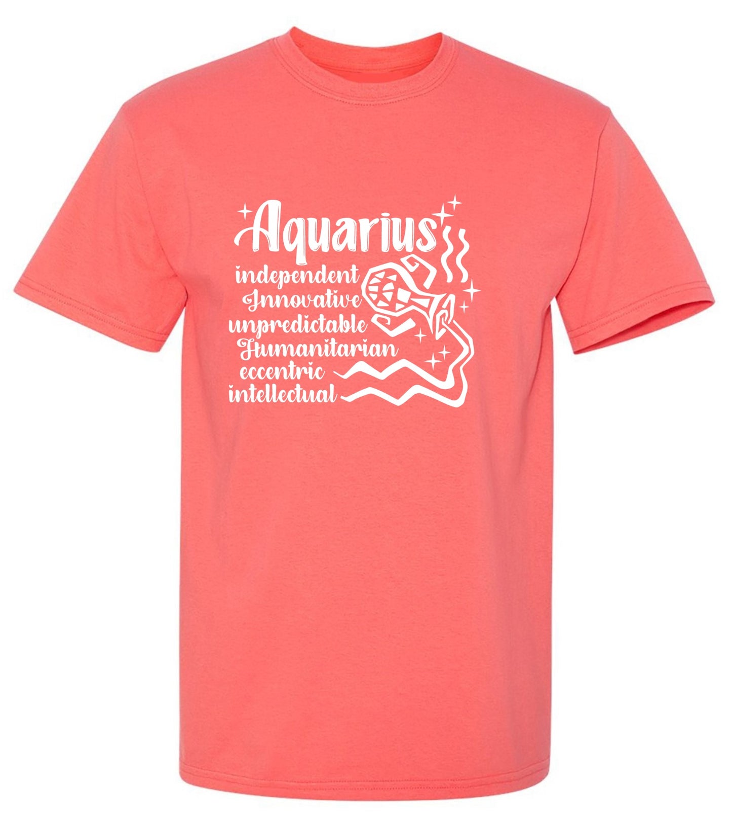 Funny T-Shirts design "AQUARIUS T-Shirt - Ring Spun Tee"