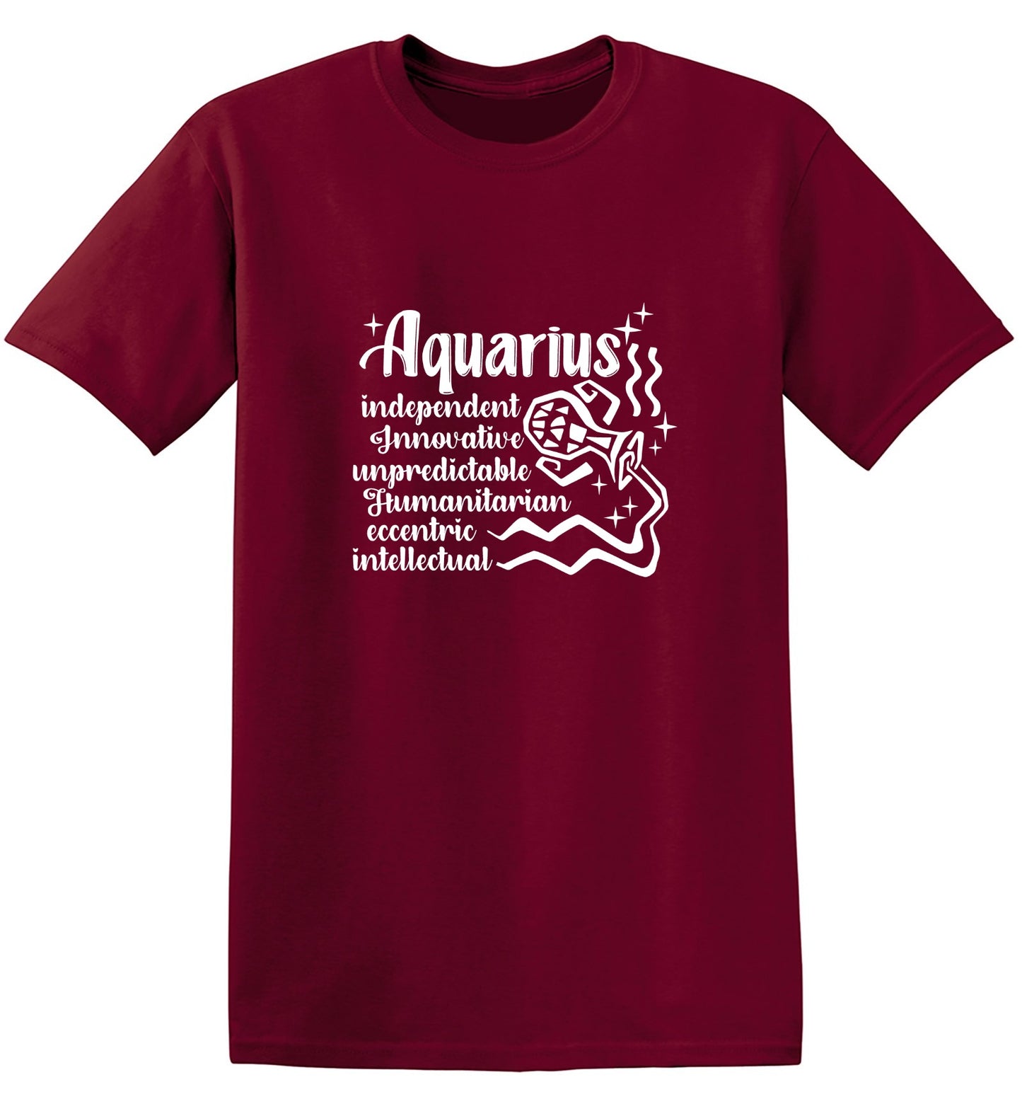 Funny T-Shirts design "AQUARIUS T-Shirt - Ring Spun Tee"