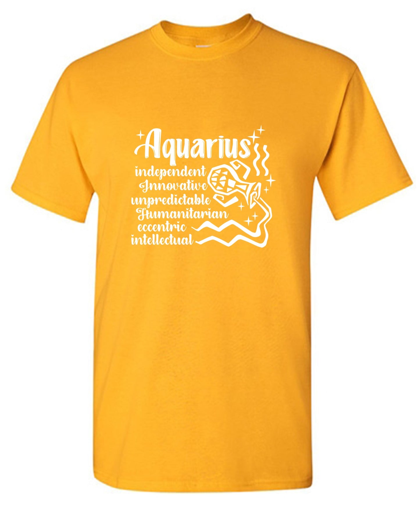 Funny T-Shirts design "AQUARIUS T-Shirt - Ring Spun Tee"