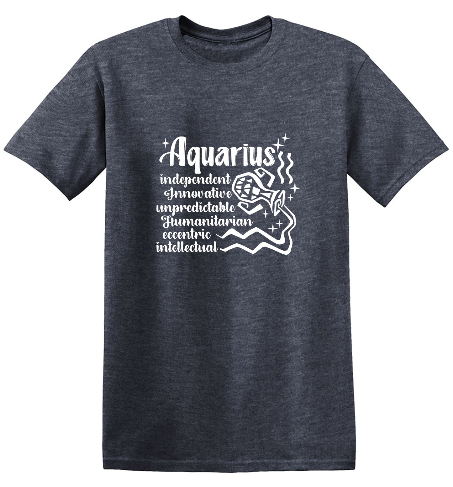 Funny T-Shirts design "AQUARIUS T-Shirt - Ring Spun Tee"