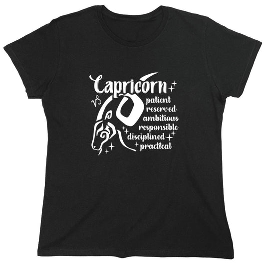 Funny T-Shirts design "CAPRICORN T-Shirt - Womens"