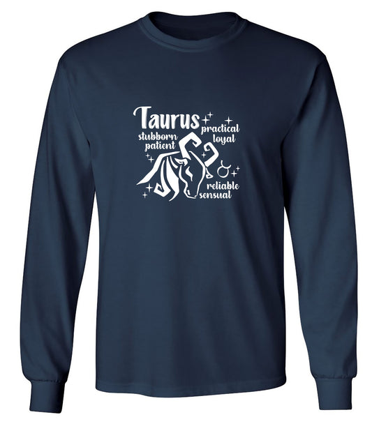Funny T-Shirts design "TAURUS T-Shirt - Long Sleeve"