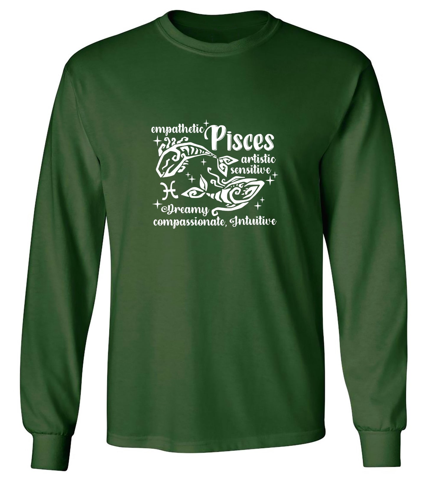 Funny T-Shirts design "PISCES T-Shirt - Long Sleeve"