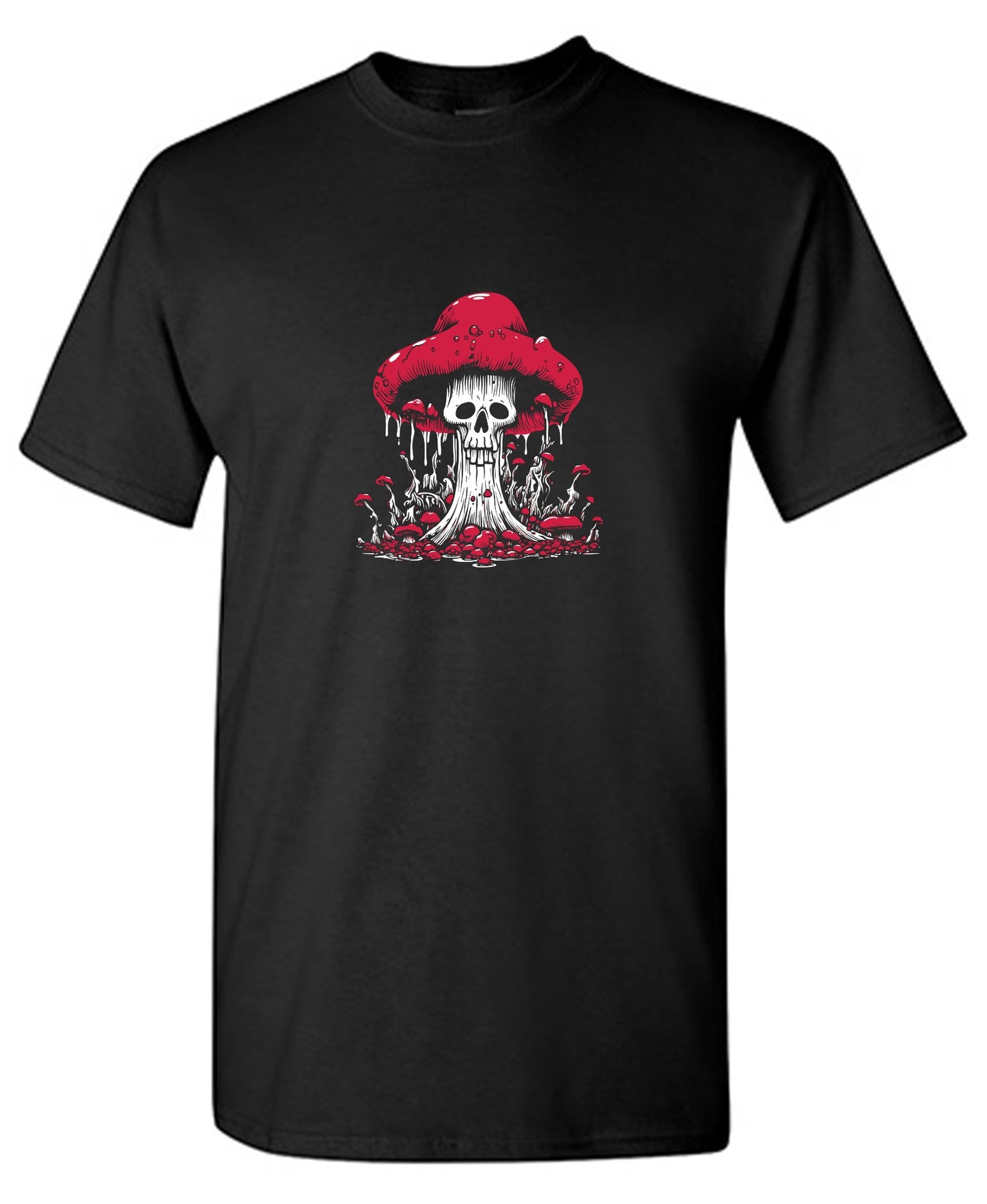 Funny T-Shirts design "Schroom Skull T-Shirt"