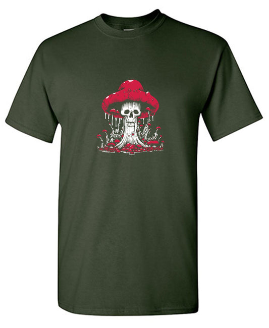 Funny T-Shirts design "Schroom Skull T Shirt"