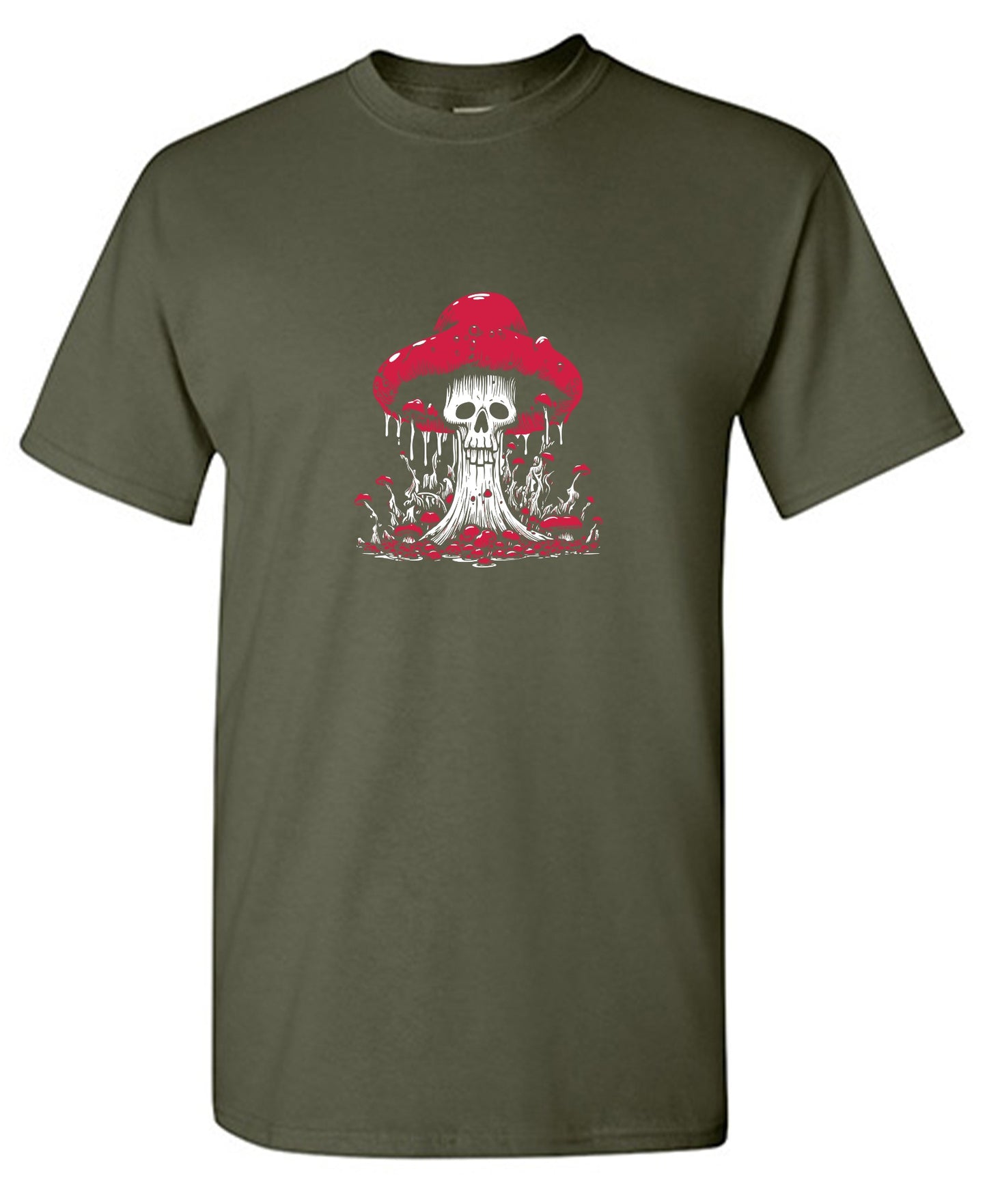 Funny T-Shirts design "Schroom Skull T-Shirt"