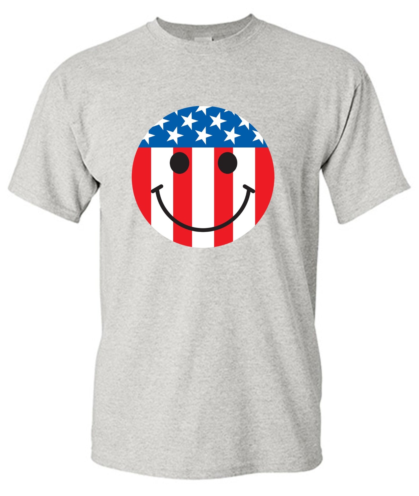 Funny T-Shirts design "American Flag Smile - Patriotic Shirt"