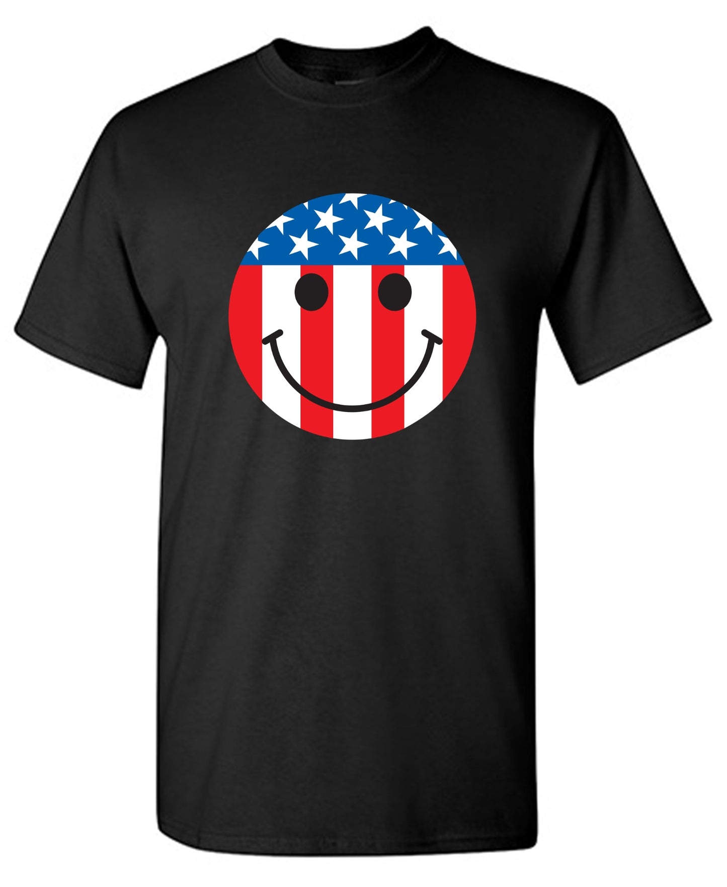 Funny T-Shirts design "American Flag Smile - Patriotic Shirt"