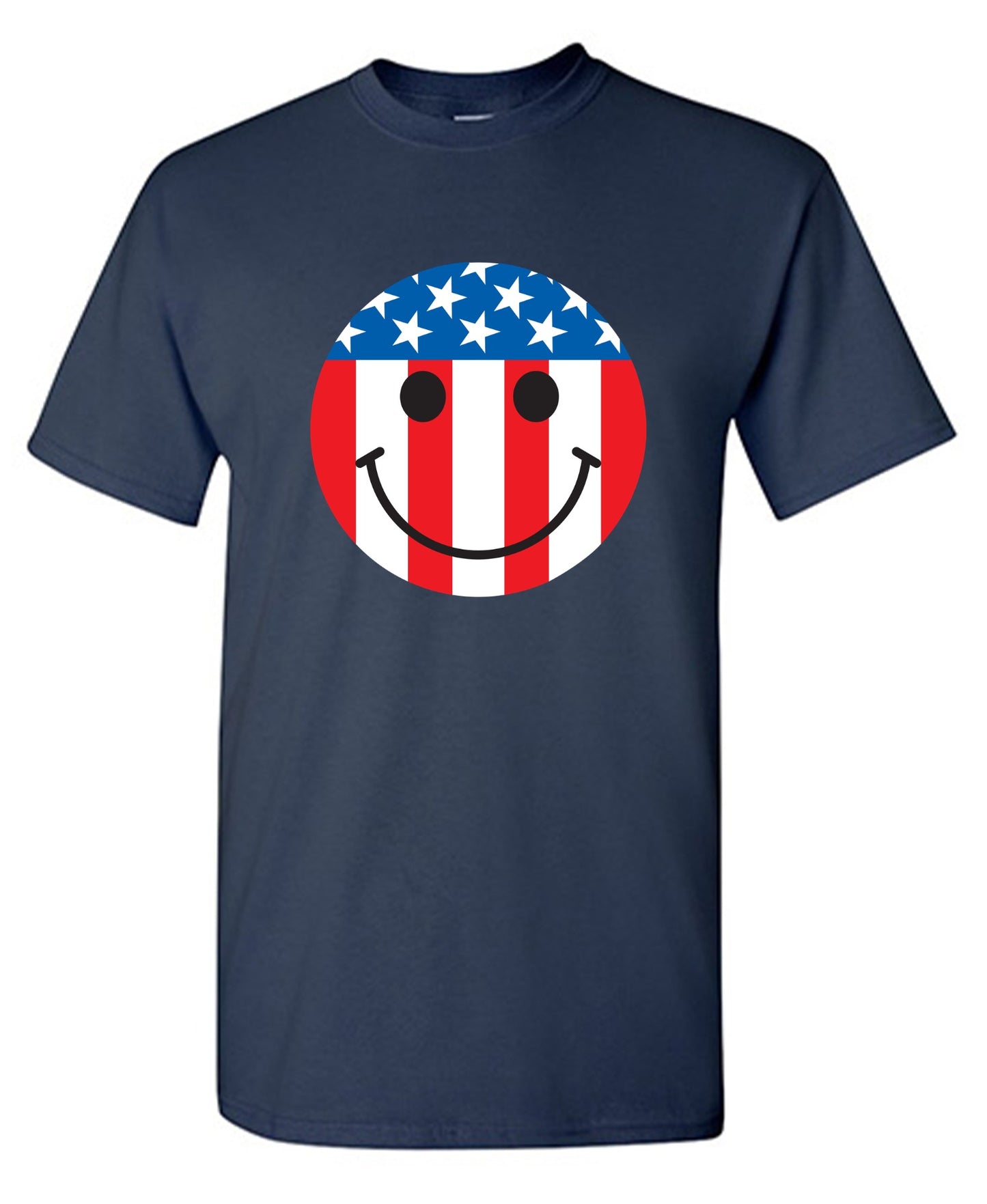 Funny T-Shirts design "American Flag Smile - Patriotic Shirt"