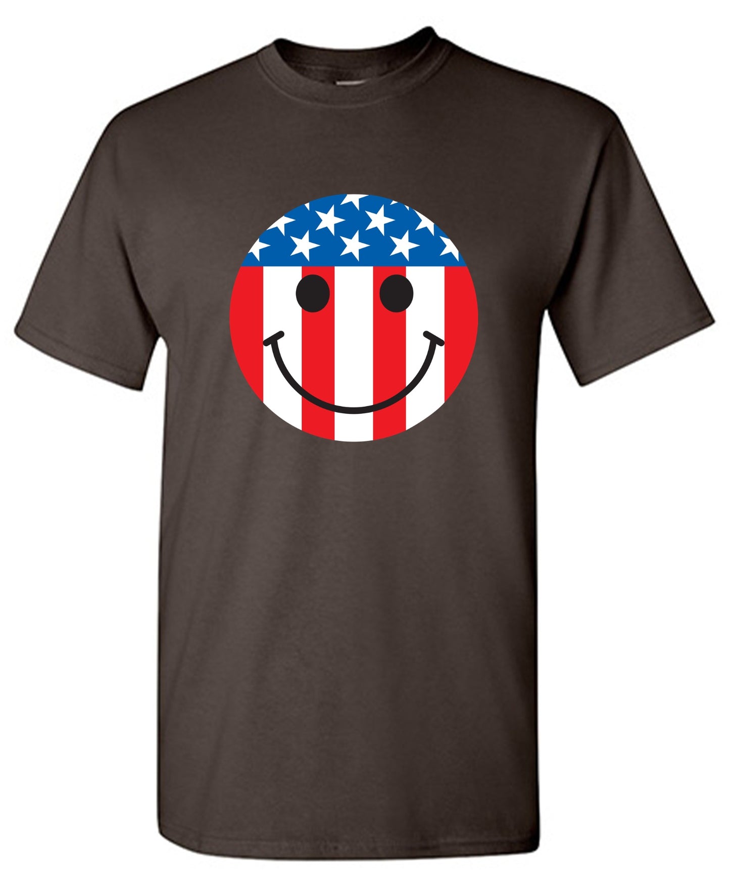 Funny T-Shirts design "American Flag Smile - Patriotic Shirt"