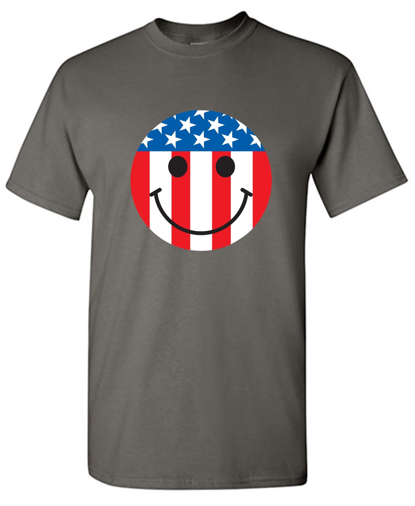 Funny T-Shirts design "American Flag Smile - Patriotic Shirt"
