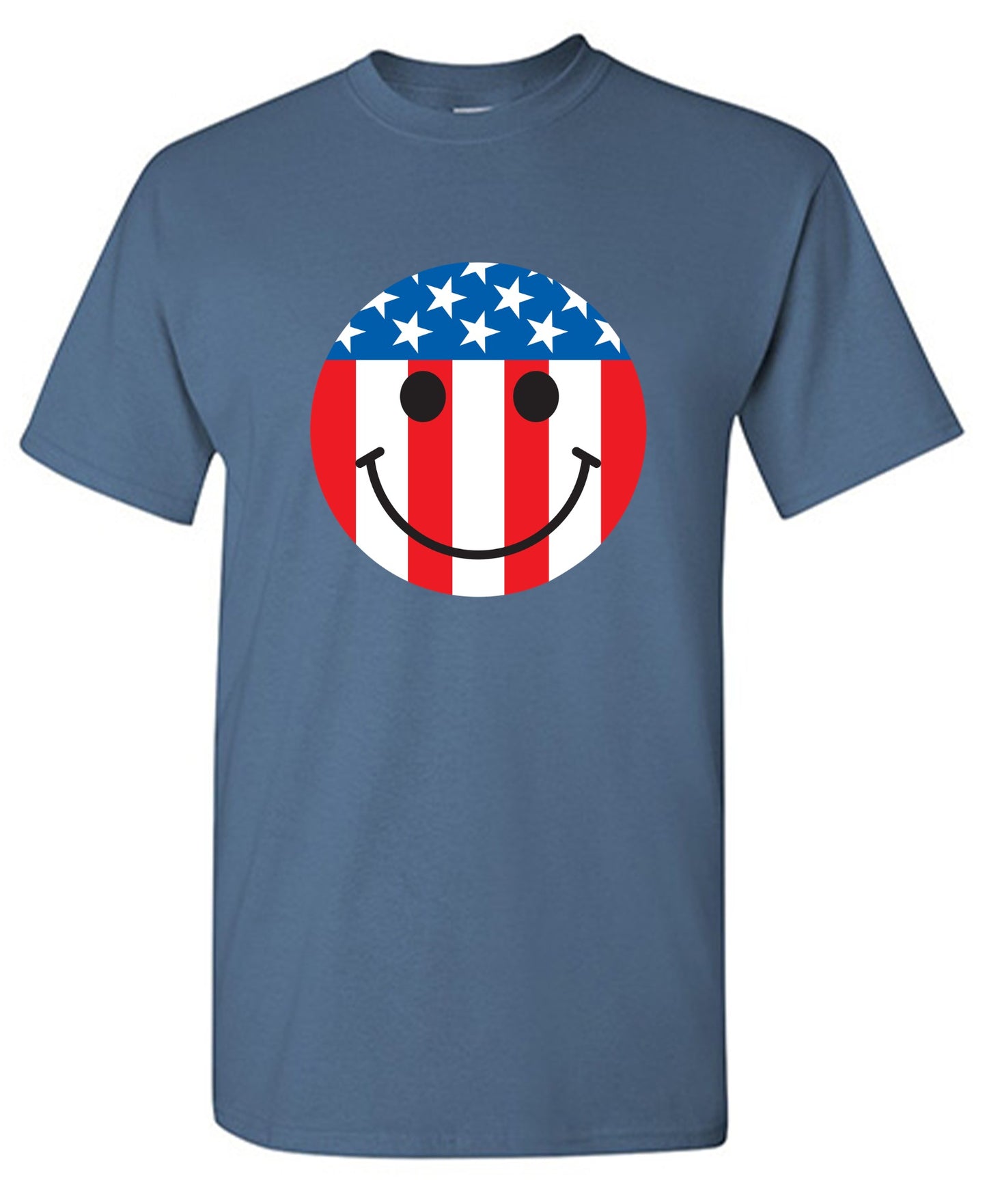 Funny T-Shirts design "American Flag Smile - Patriotic Shirt"