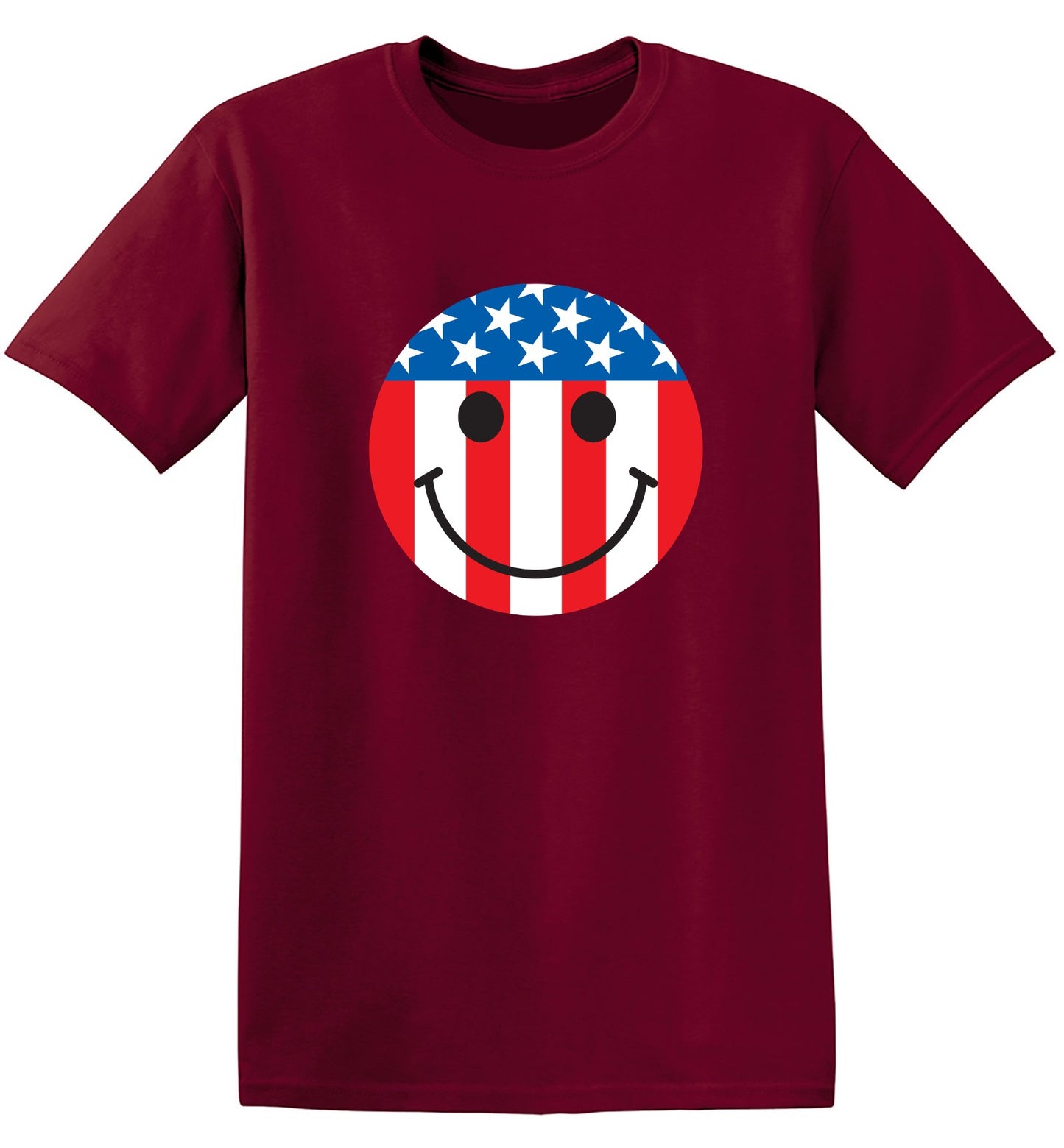 Funny T-Shirts design "American Flag Smile - Patriotic Shirt"