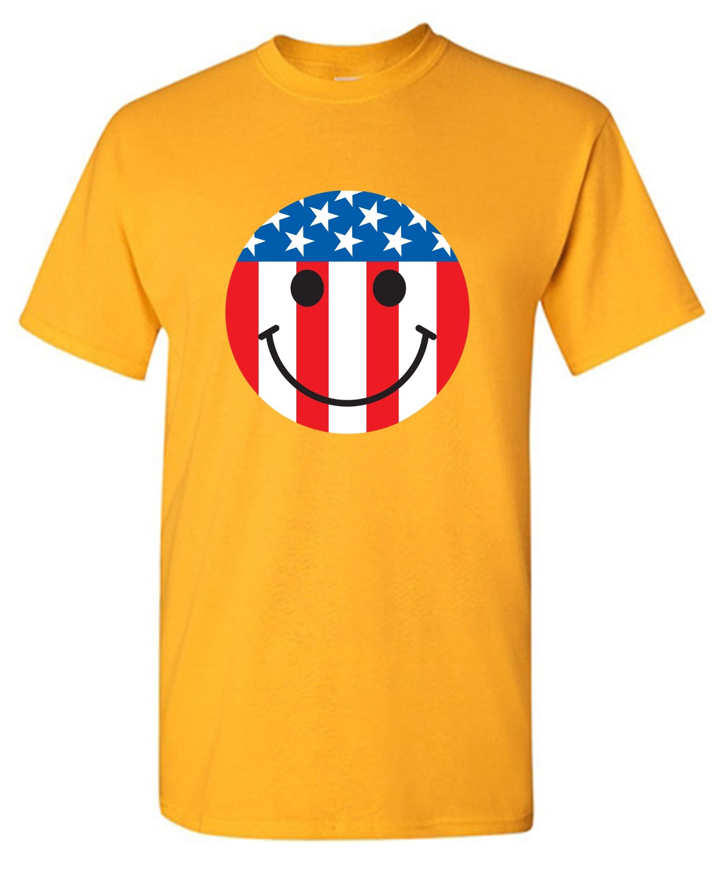 Funny T-Shirts design "American Flag Smile - Patriotic Shirt"
