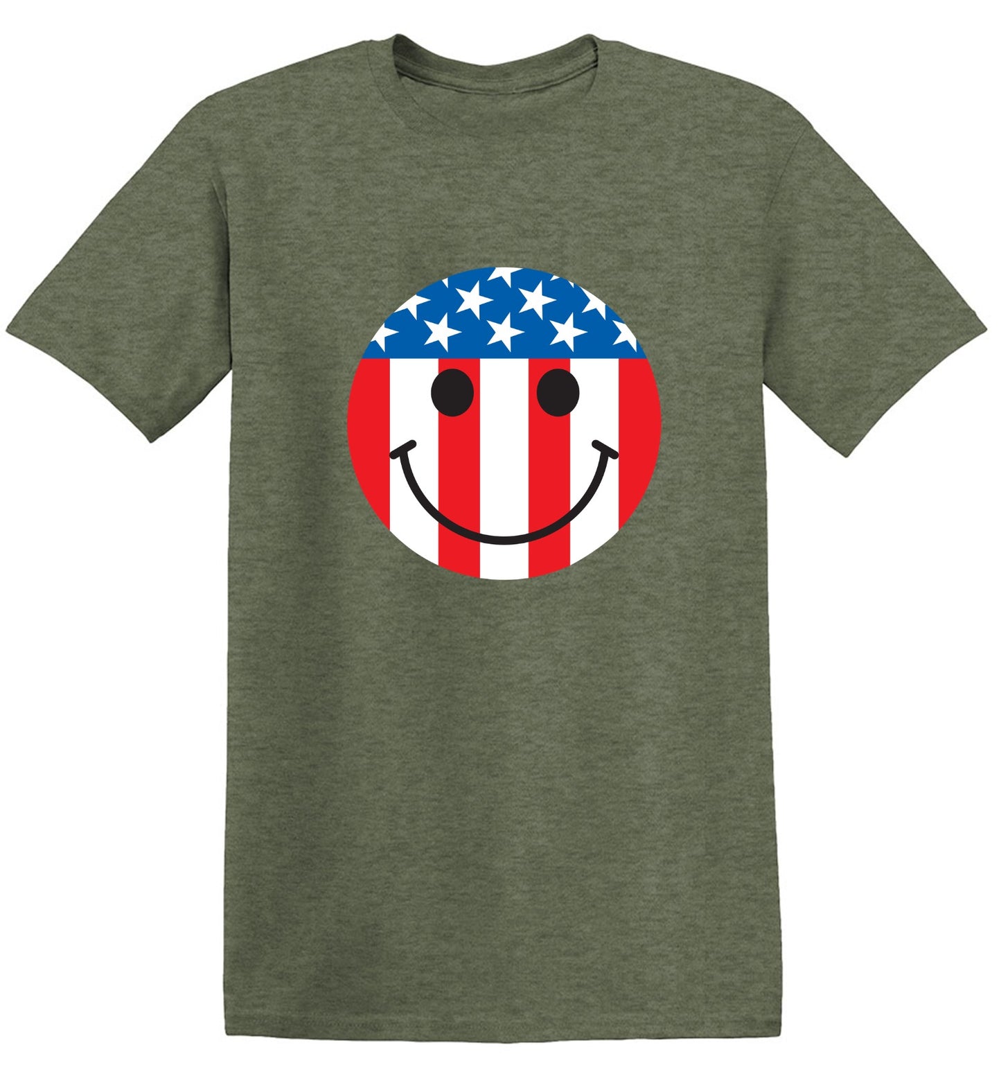 Funny T-Shirts design "American Flag Smile - Patriotic Shirt"