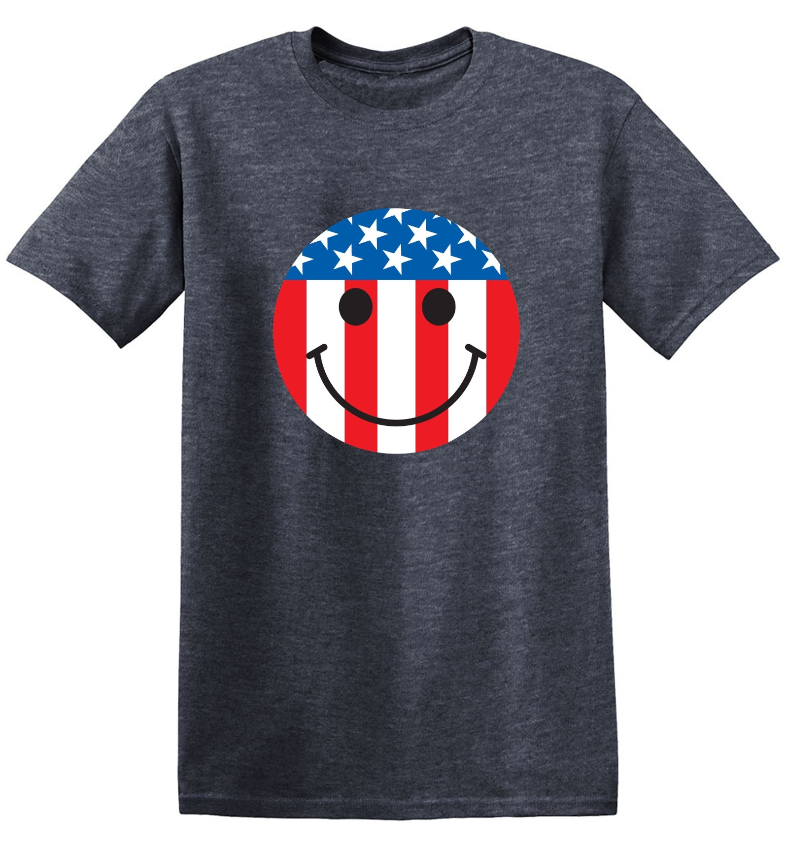 Funny T-Shirts design "American Flag Smile - Patriotic Shirt"