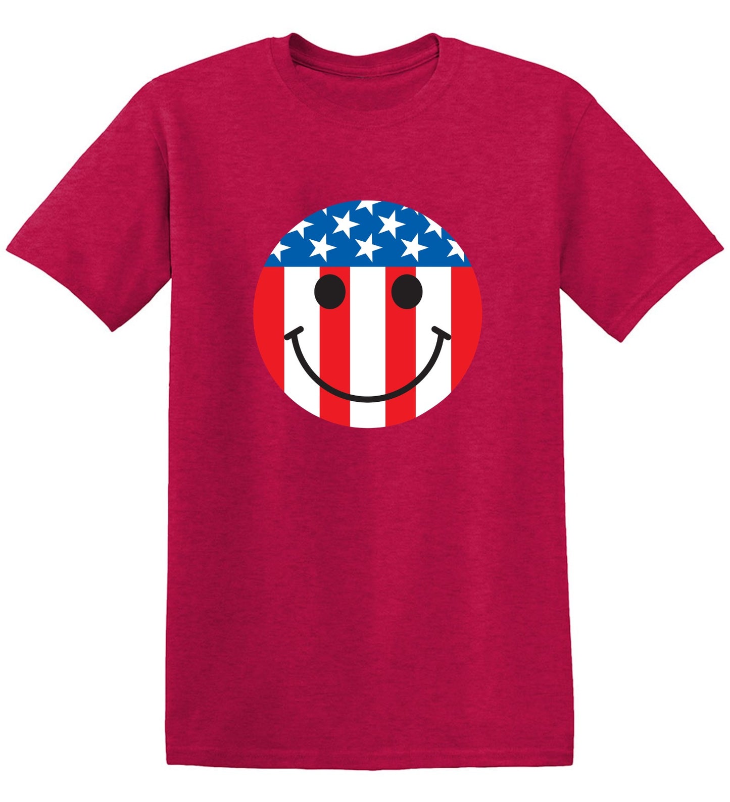Funny T-Shirts design "American Flag Smile - Patriotic Shirt"