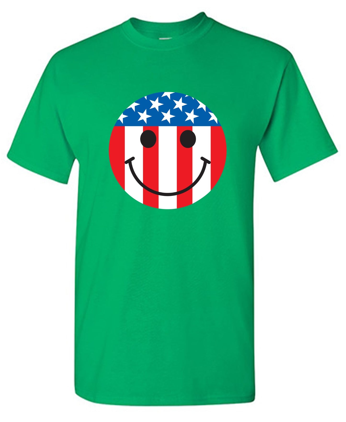 Funny T-Shirts design "American Flag Smile - Patriotic Shirt"