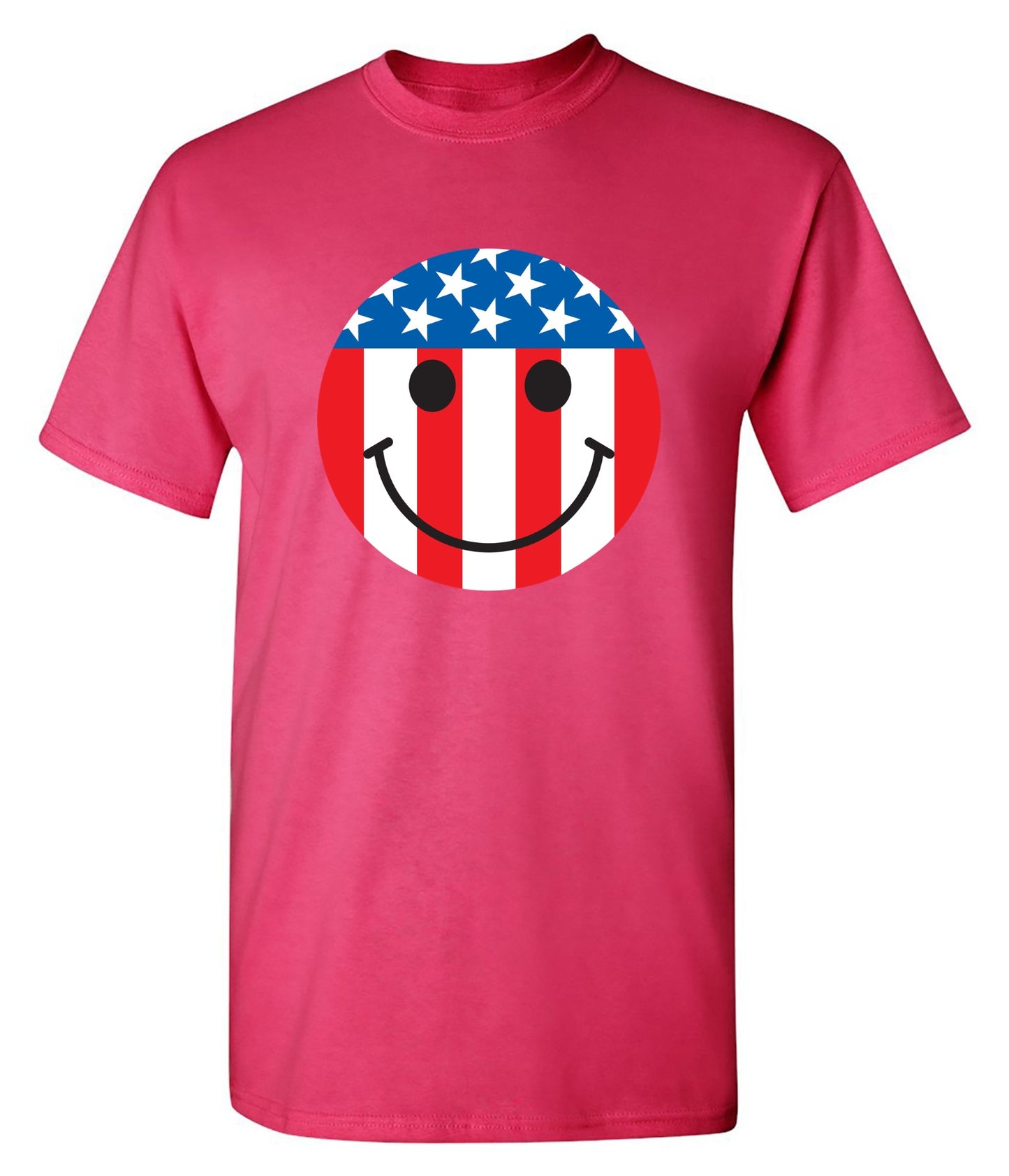 Funny T-Shirts design "American Flag Smile - Patriotic Shirt"