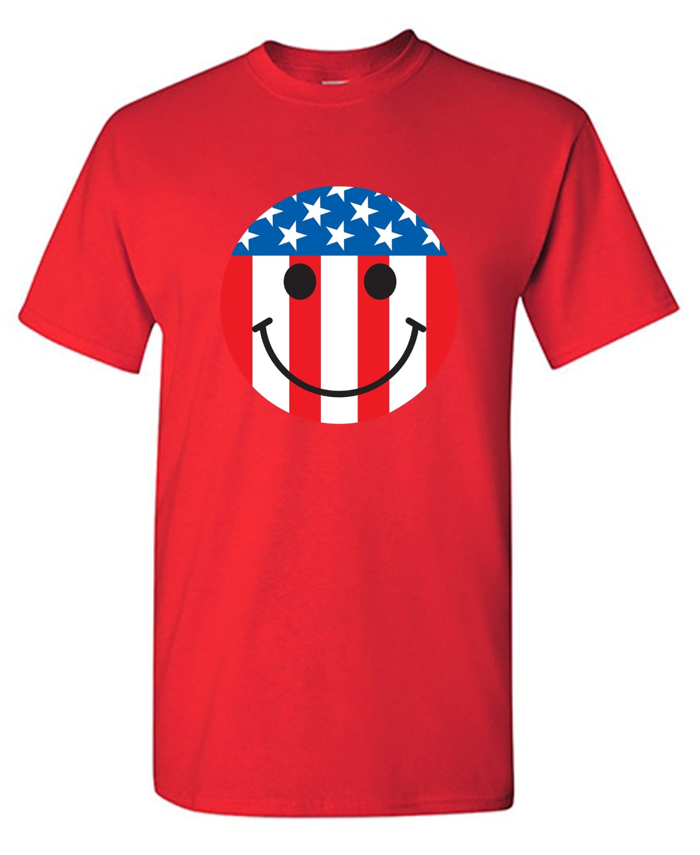 Funny T-Shirts design "American Flag Smile - Patriotic Shirt"