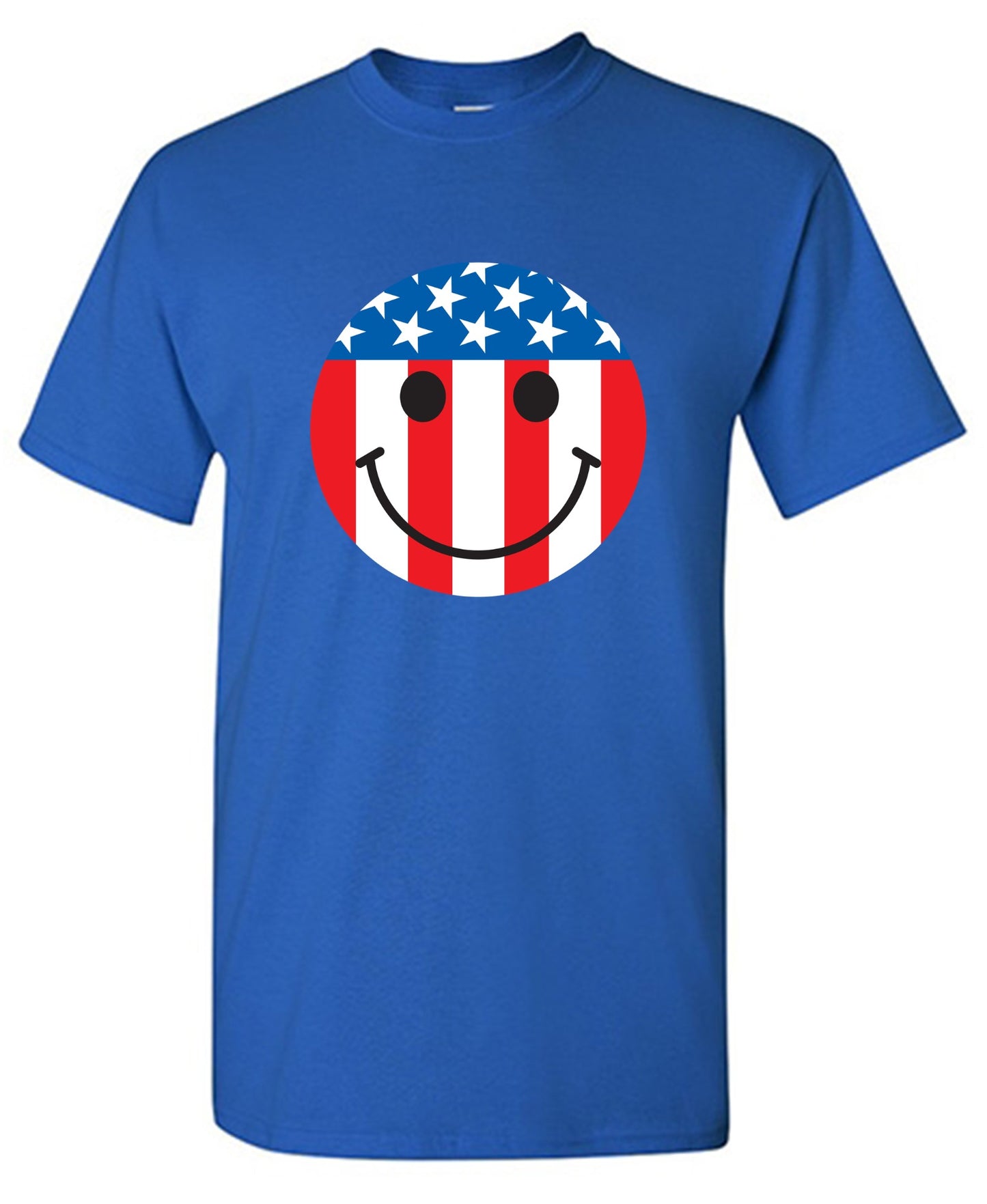 Funny T-Shirts design "American Flag Smile - Patriotic Shirt"