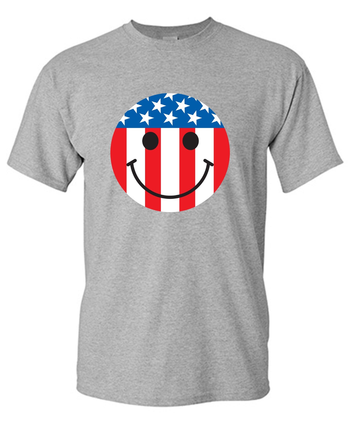 Funny T-Shirts design "American Flag Smile - Patriotic Shirt"