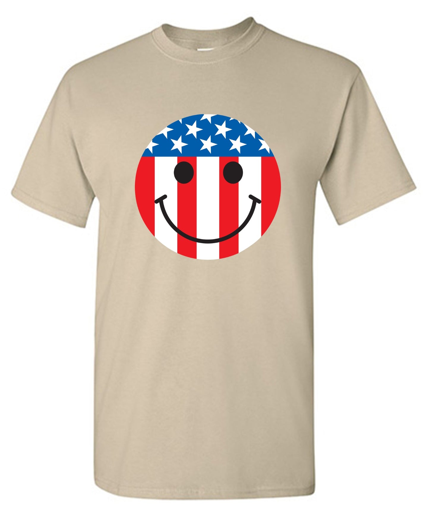 Funny T-Shirts design "American Flag Smile - Patriotic Shirt"
