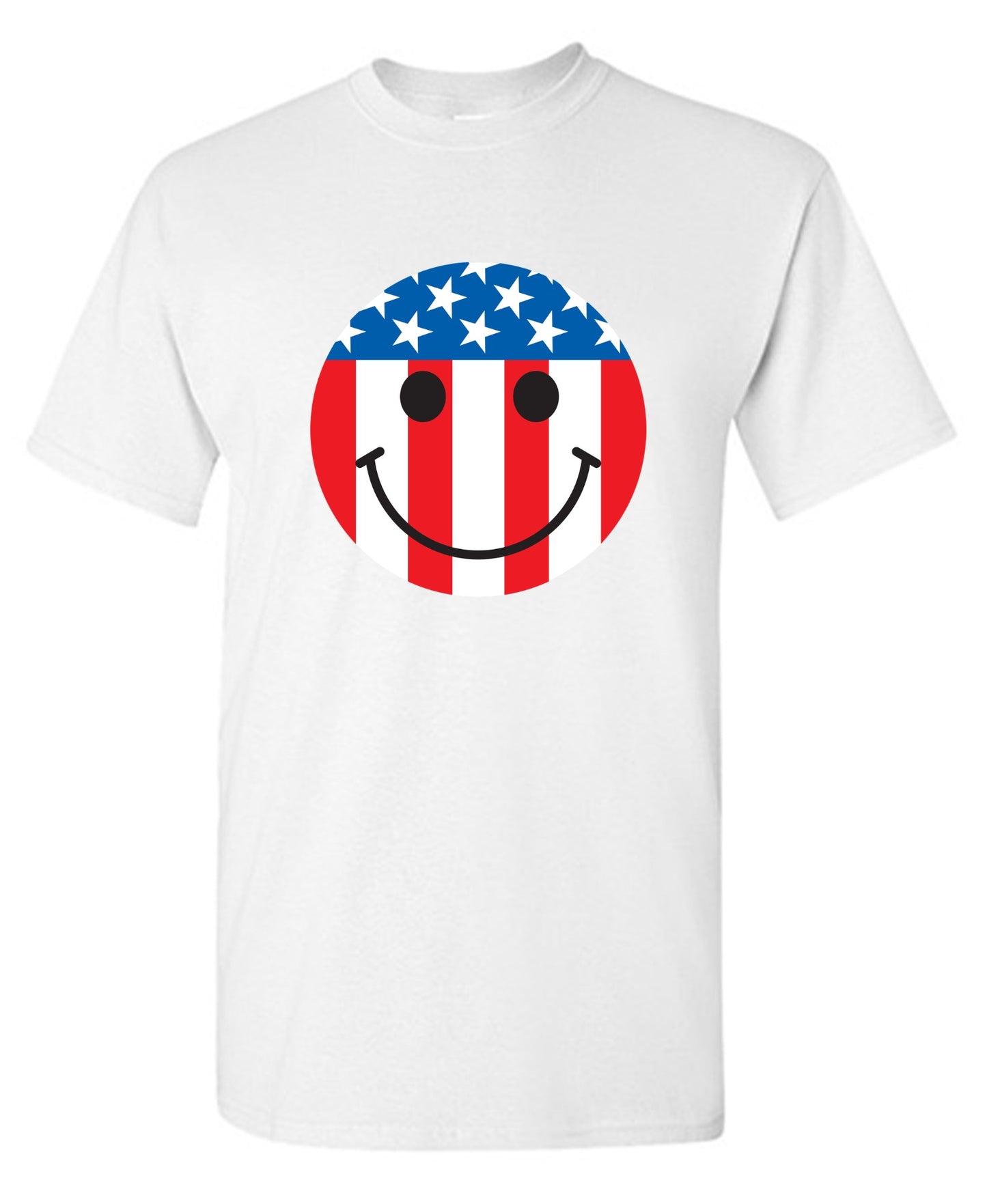 Funny T-Shirts design "American Flag Smile - Patriotic Shirt"