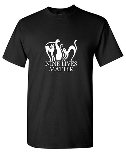 Funny T-Shirts design "Nine Lives Matter T-Shirt"