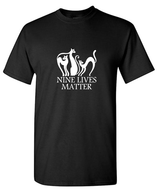 Funny T-Shirts design "Nine Lives Matter T-Shirt"