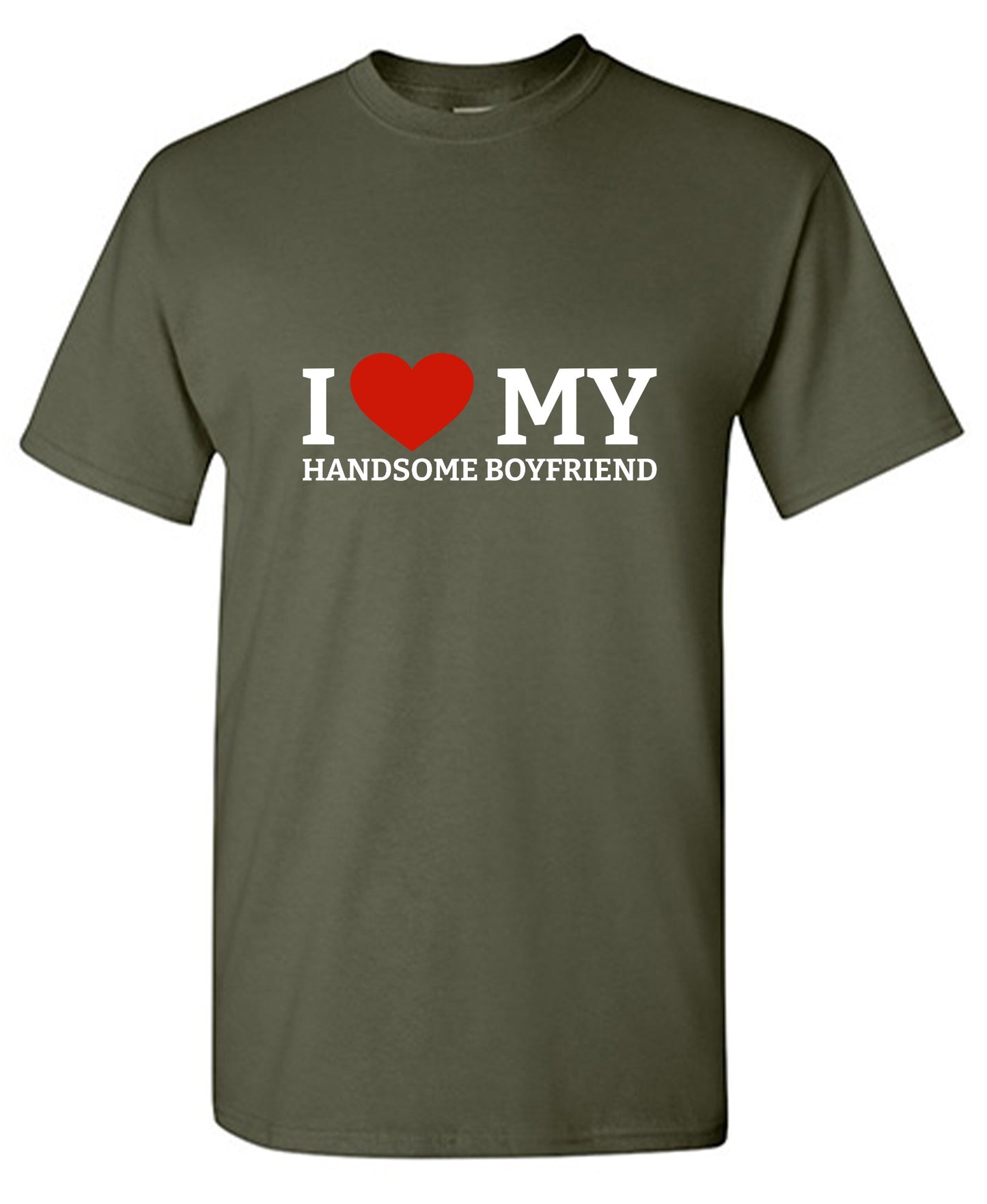 Funny T-Shirts design "I Love My Handsome Boyfriend T-Shirt"