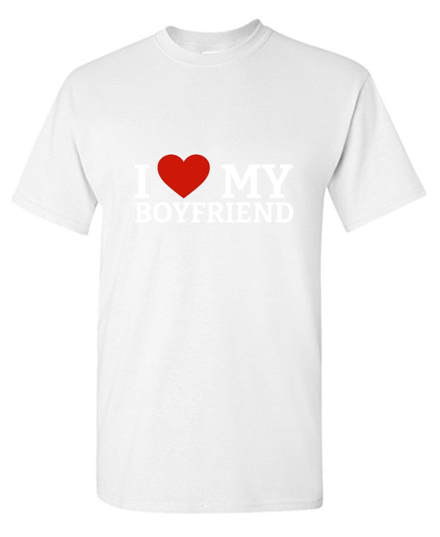 Funny T-Shirts design "I Love My Boyfriend T-Shirt"