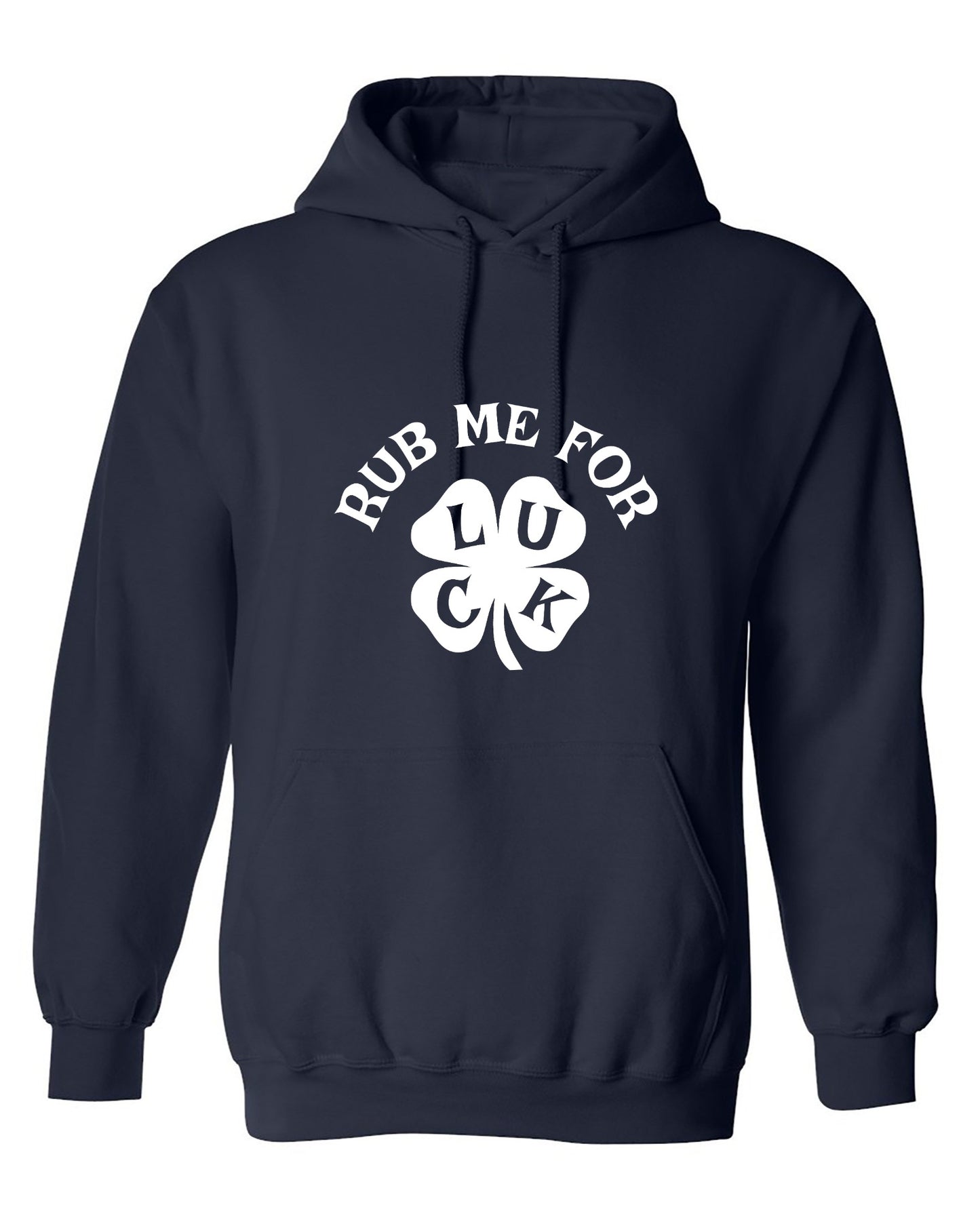 Funny T-Shirts design "Rub Me For Luck, Clover T-Shirt - Hoodie"