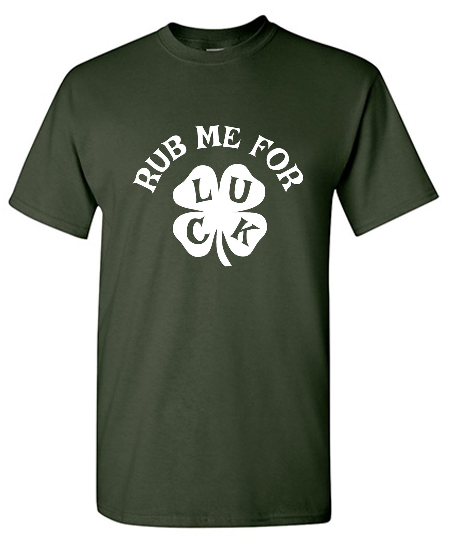 Funny T-Shirts design "Rub Me For Luck, Clover T-Shirt"