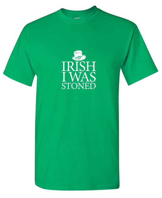 Funny T-Shirts design "Irish I Was Stoned T-Shirt"