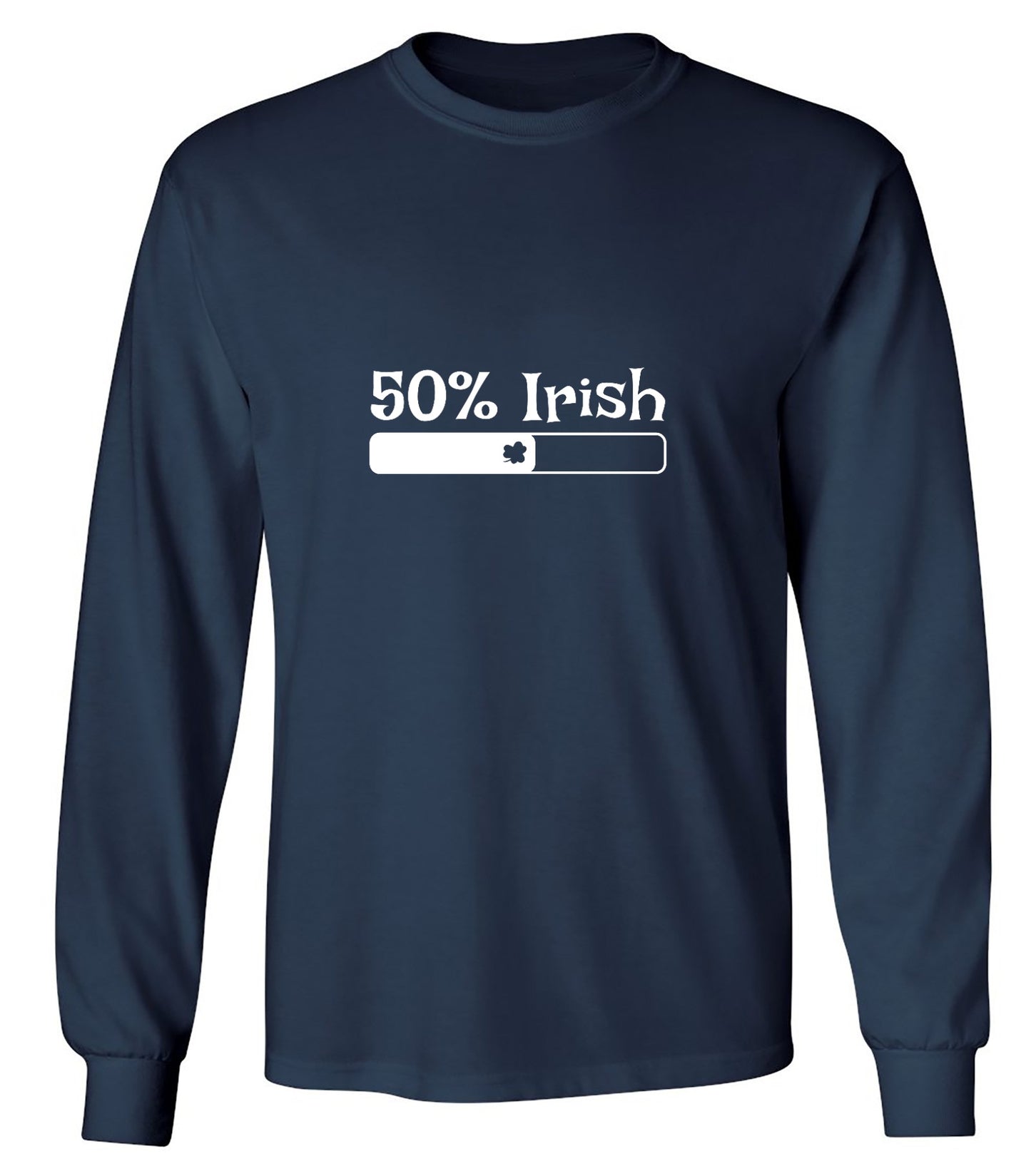 Funny T-Shirts design "50% Irish T-Shirt - Long Sleeve"
