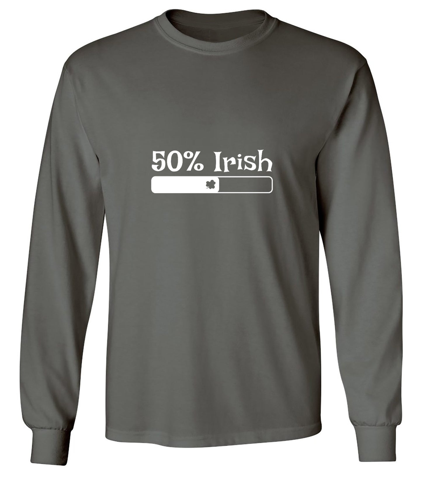 Funny T-Shirts design "50% Irish T-Shirt - Long Sleeve"