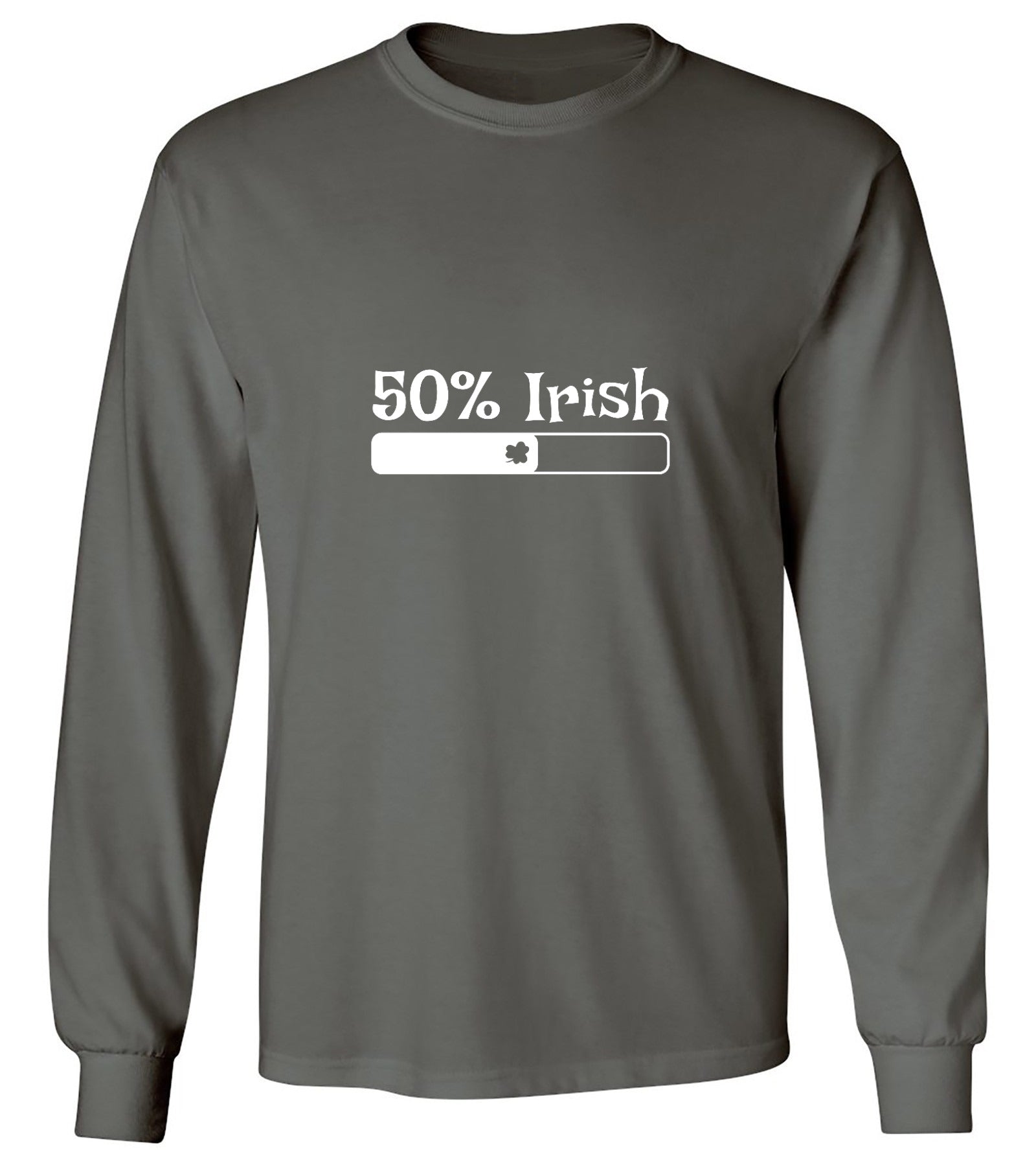 Funny T-Shirts design "50% Irish T-Shirt - Long Sleeve"