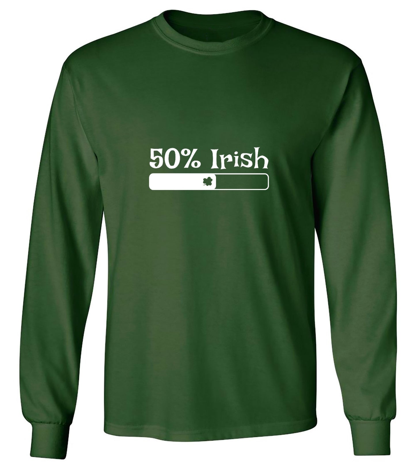 Funny T-Shirts design "50% Irish T-Shirt - Long Sleeve"