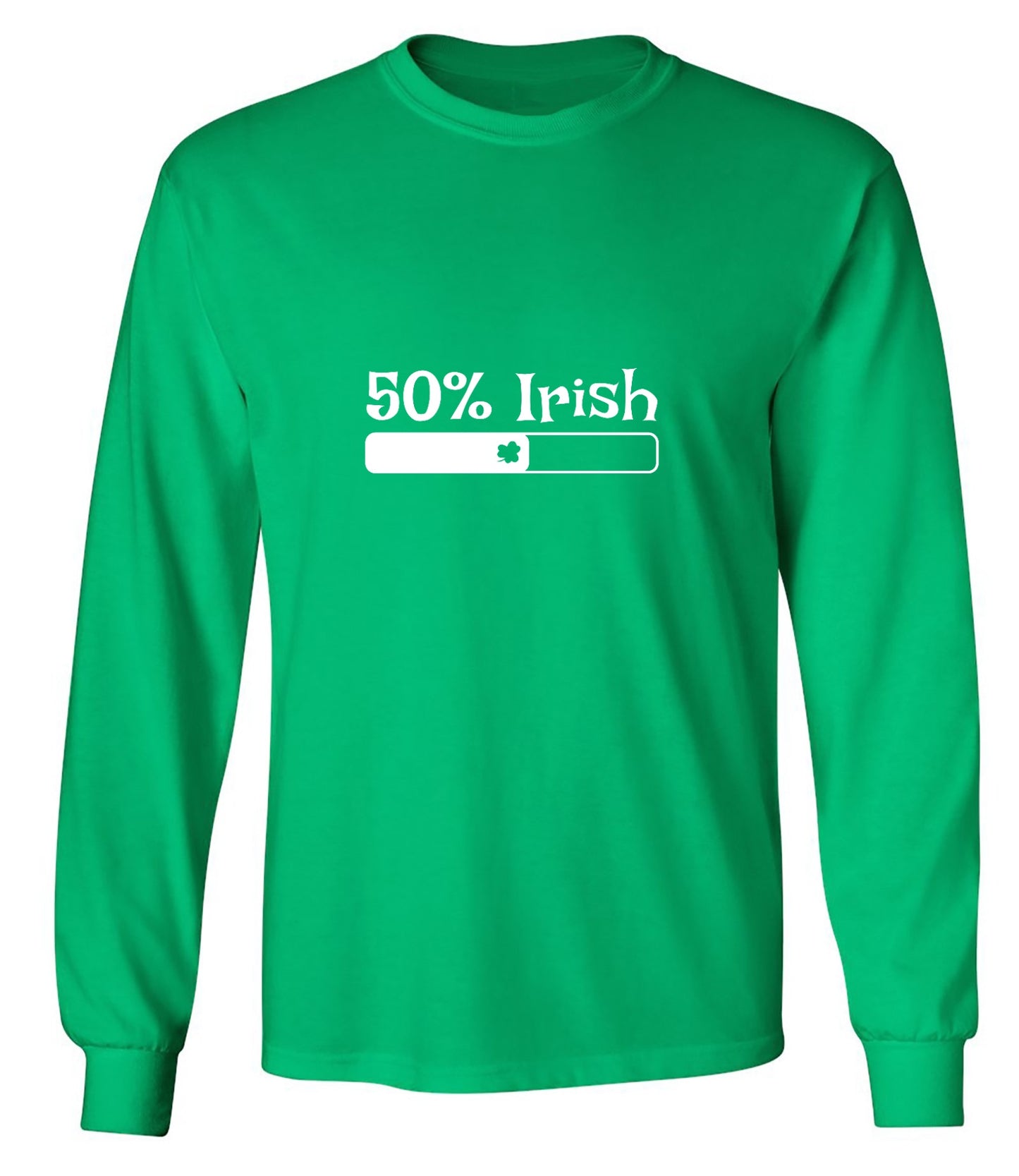 Funny T-Shirts design "50% Irish T-Shirt - Long Sleeve"